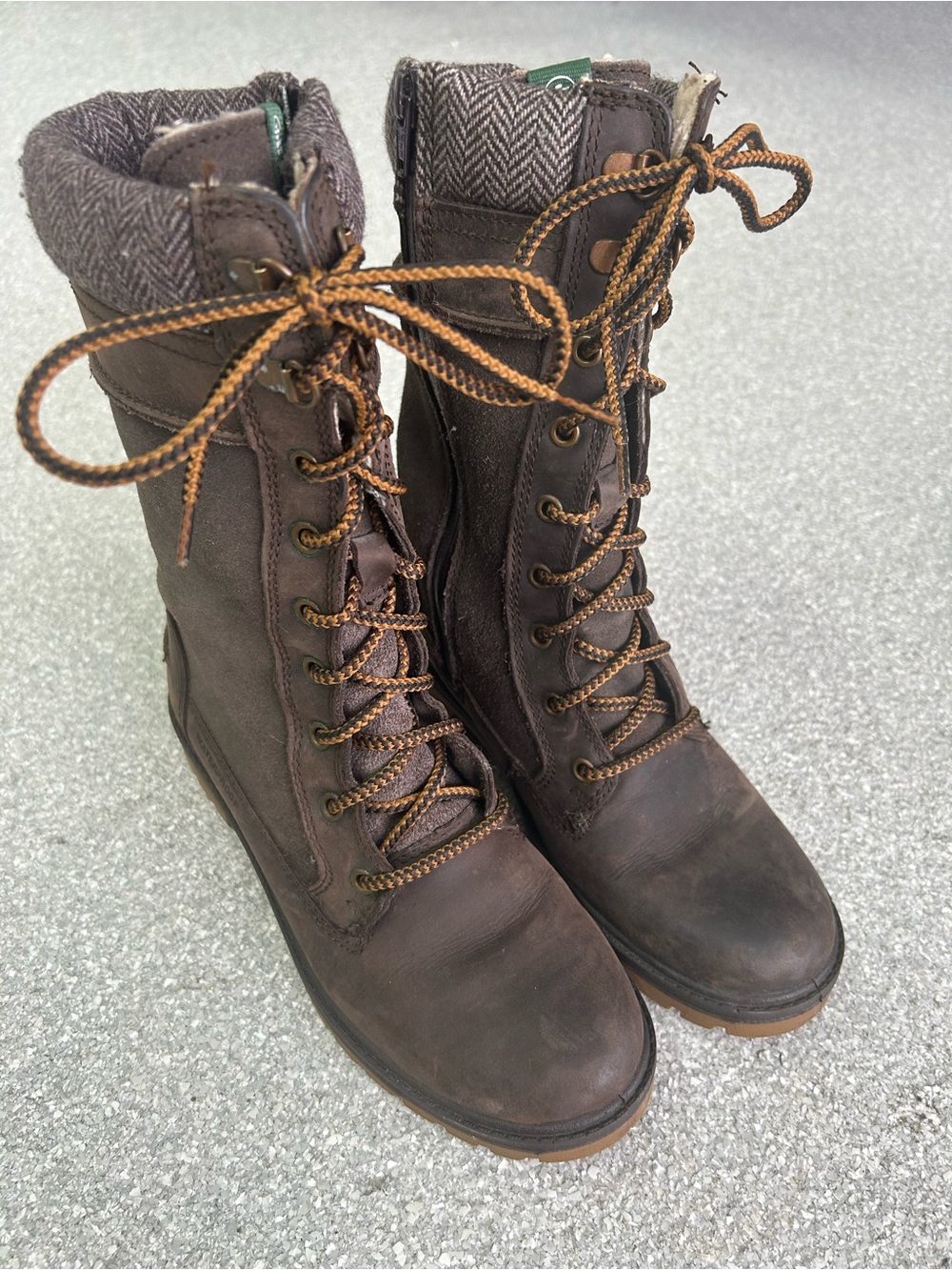 Kamik Women's Rogue9 Brown Leather Waterproof Lace-Up Winter Boots Size 6